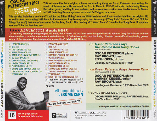The Oscar Peterson Trio : The Complete Jerome Kern Songbooks (CD, Comp, RE)