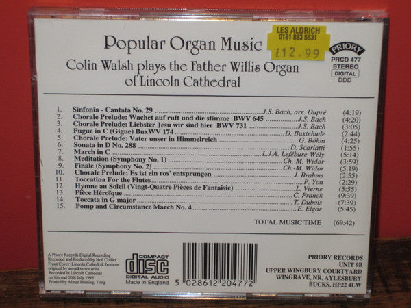Colin Walsh : Popular Organ Music (Colin Walsh Plays The Father Willis Organ Of Lincoln Cathedral) (CD, Album)