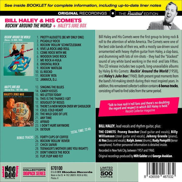 Bill Haley And His Comets : Rockin' Around The World + Haley's Juke Box (CD, Comp, Ltd, RM)