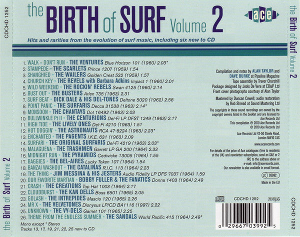 Various : The Birth Of Surf Volume 2 (CD, Comp, Mono)