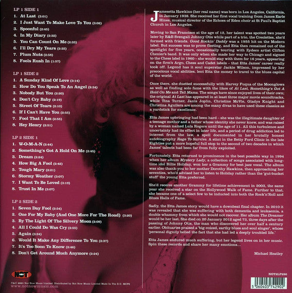 Etta James : The Very Best Of Etta James (2xLP, Comp, Pin)