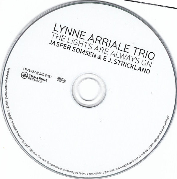 The Lynne Arriale Trio, Jasper Somsen & E.J. Strickland : The Lights Are Always On (CD, Album)