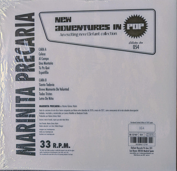 Marinita Precaria : No Me Miréis (10", MiniAlbum, Num, Cre)