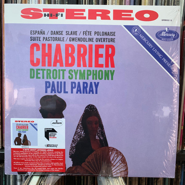 Emmanuel Chabrier, Detroit Symphony Orchestra, Paul Paray : España / Danse Slave / Fête Polonaise / Suite Pastorale / Gwendoline Overture (LP, RE, RM)