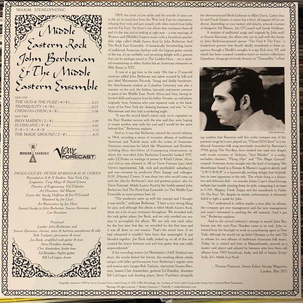 John Berberian And The Rock East Ensemble : Middle Eastern Rock (LP, Album, RE, Ora)