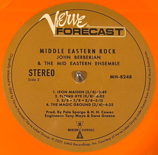 John Berberian And The Rock East Ensemble : Middle Eastern Rock (LP, Album, RE, Ora)