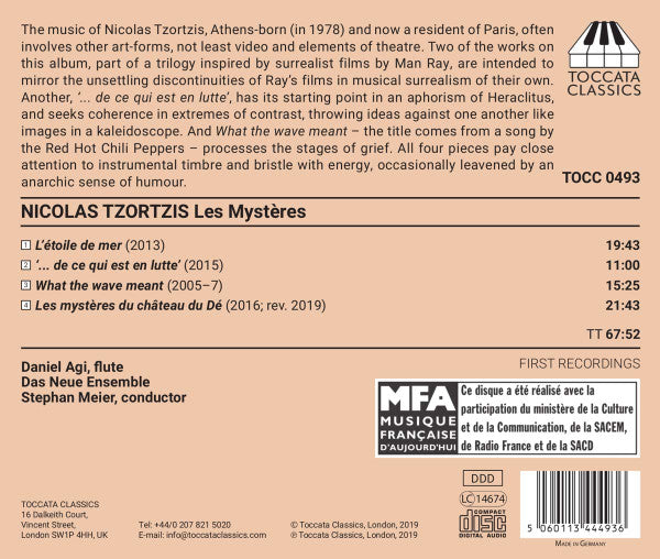 Nicolas Tzortzis, Daniel Agi, Das Neue Ensemble, Stephan Meier : Les Mystères (CD, Album)