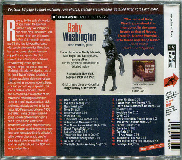 Baby Washington : That's How Heartaches Are Made - 1958-1962 Recordings (CD, Comp, RM)