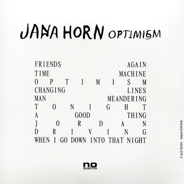 Jana Horn : Optimism (CD, Album, RE)