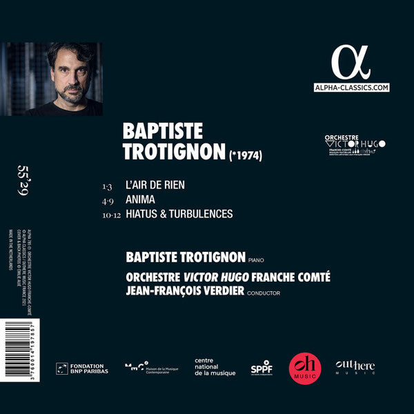 Baptiste Trotignon - Orchestre Victor Hugo de Franche Comté, Jean François Verdier : Anima (CD, Album)