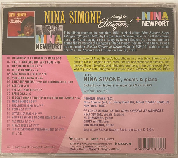 Nina Simone : Nina Simone Sings Ellington! (CD, Comp, RE, RM, 24-)
