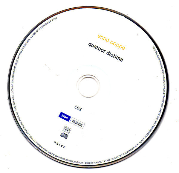 Quatuor Diotima - Stefano Gervasoni, Gérard Pesson, Enno Poppe : Gervasoni | Pesson | Poppe (3xCD, Album)