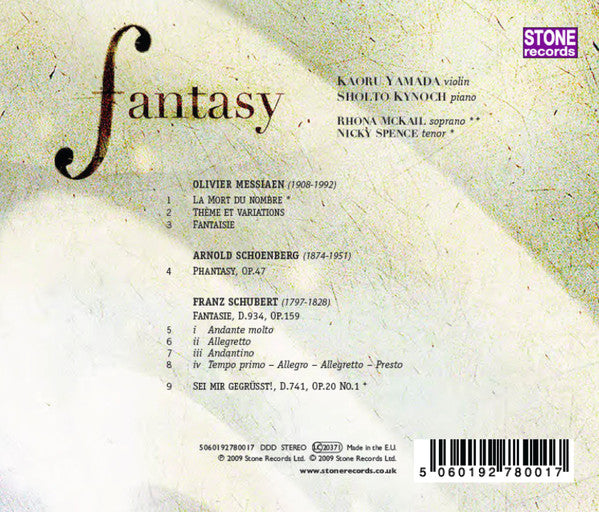 Kaoru Yamada, Sholto Kynoch, Rhona McKail, Nicky Spence : Fantasy: Works For Violin And Piano (CD, Album)
