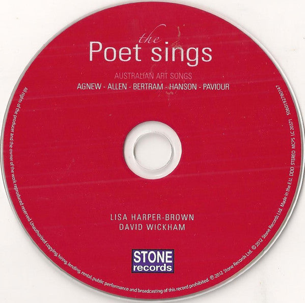 Lisa Harper-Brown, David Wickham (2) : The Poet Sings (CD, Album)