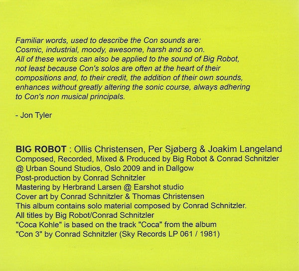 Big Robot Featuring Conrad Schnitzler : Aquafit (CD, Album)