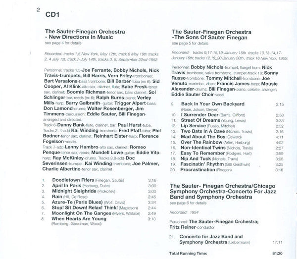 Sauter-Finegan Orchestra : Four Classic Albums Plus - Second Set (2xCD, Comp, RM)