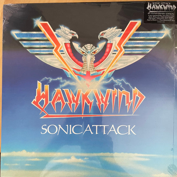 Hawkwind : Sonic Attack (LP, Album, Blu + 7", Single, Blu)