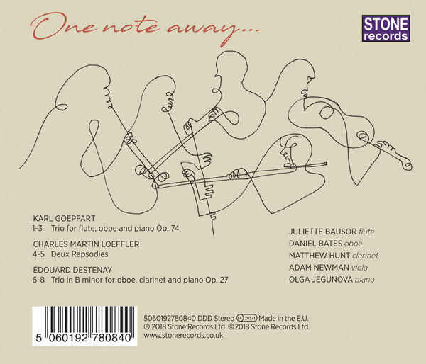 Juliette Bausor, Daniel Bates, Matthew Hunt (2), Adam Newman (2), Olga Jegunova : One Note Away … (CD, Album)