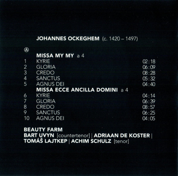 Johannes Ockeghem, Beauty Farm : Masses 2 (2xCD, Ltd)