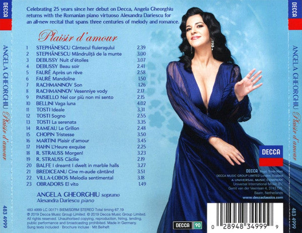 Angela Gheorghiu, Alexandra Dariescu : Plaisir D'Amour (CD, Album)