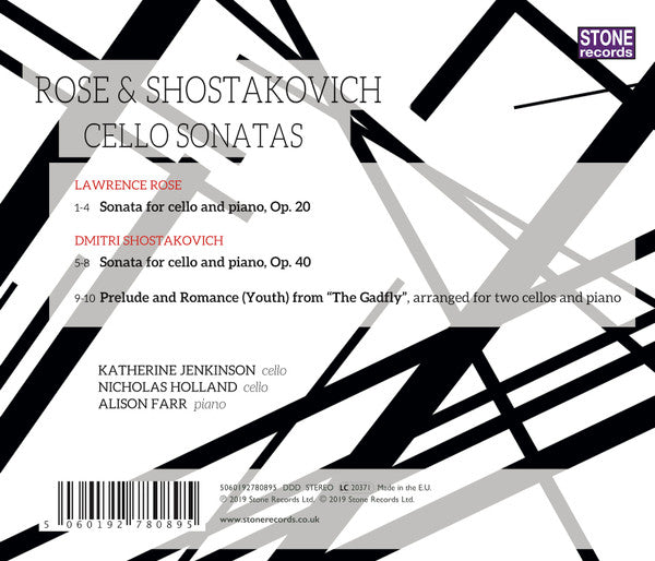 Katherine Jenkinson, Alison Farr : Rose & Shostakovich Cello Sonatas (CD, Album)