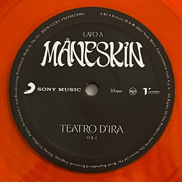 Måneskin : Teatro D'Ira - Vol.I (LP, Album, RE, Dar)