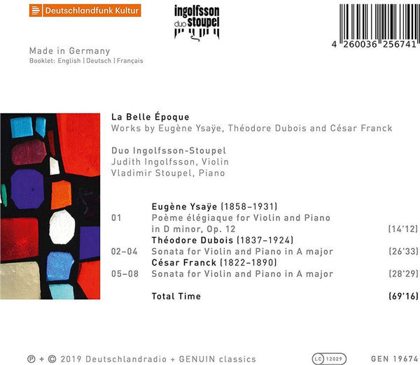 Duo Ingolfsson-Stoupel : La Belle Époque (CD, Album)
