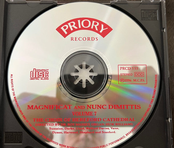 Choir Of Hereford Cathedral, Huw Williams (6) Directed By Roy Massey : Magnificat And Nunc Dimittis: Volume 7 (CD, Album)