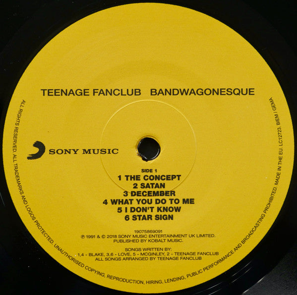 Teenage Fanclub : Bandwagonesque (LP, Album, RE, RM, 180)