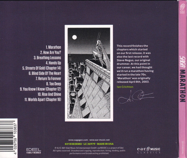 Saga (3) : Marathon (CD, Album, RE, RM, Dig)
