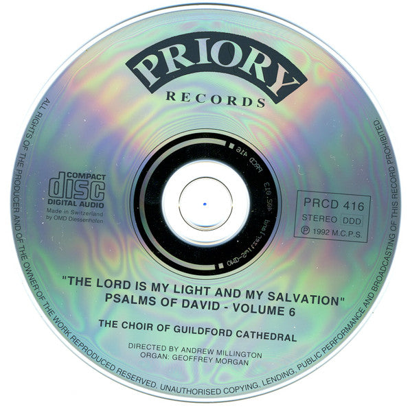 The Guildford Cathedral Choir, Andrew Millington, Geoffrey Morgan (2) : "The Lord Is My Light And My Salvation" The Psalms Of David - Volume 6 (CD, Album)
