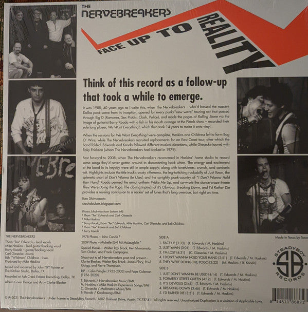 Nervebreakers : Face Up To Reality (LP, Album, Ltd, Red)