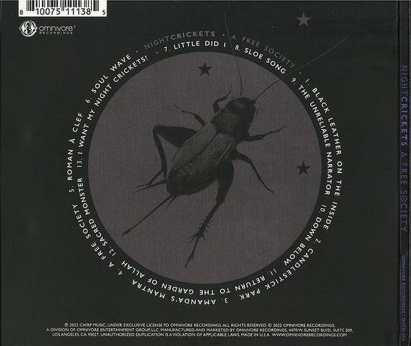 Night Crickets : A Free Society (CD, Album)