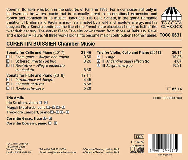 Corentin Boissier - Corentin Garac, Iris Scialom, Magali Mouterde, Théodore Lambert, Corentin Boissier : Chamber Music (CD, Album)