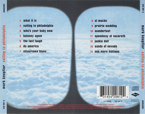 Mark Knopfler : Sailing To Philadelphia (HDCD, Album, Uni)
