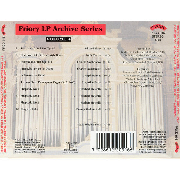 Various : Priory LP Archive Series: Volume 4 (CDr)