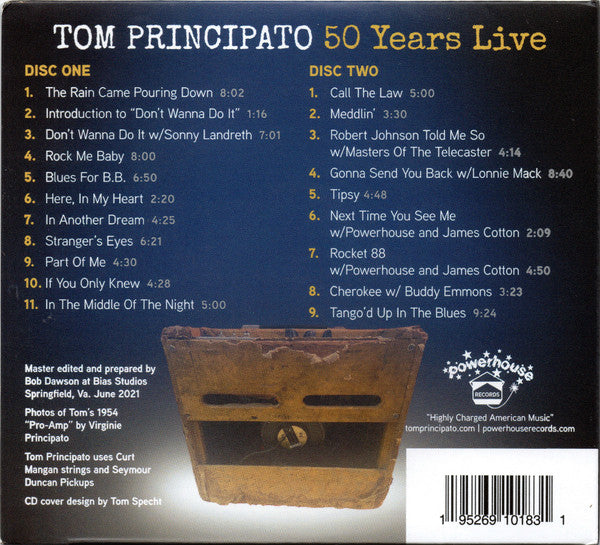 Tom Principato : 50 Years Live (2xCD, Album, Comp)