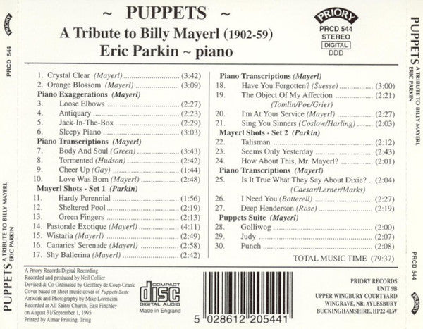 Billy Mayerl, Eric Parkin : Puppets - A Tribute To Billy Mayerl  (CD, Album)