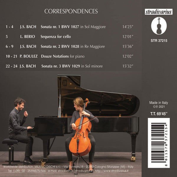 Johann Sebastian Bach, Luciano Berio, Pierre Boulez - Martina Rudic, Michele Gamba (2) : Correspondences (CD, Album)