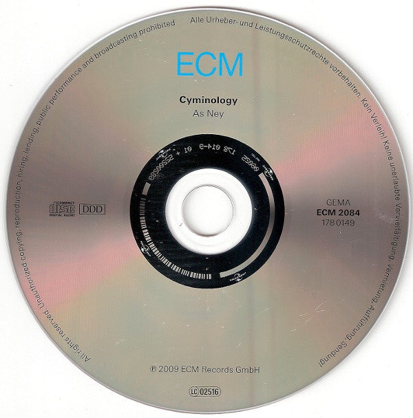 Cyminology : As Ney (CD, Album)