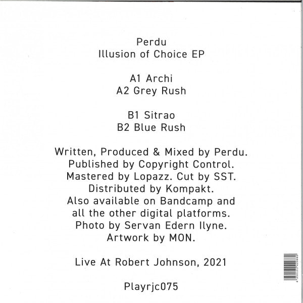 Perdu : Illusion Of Choice EP (12", EP)