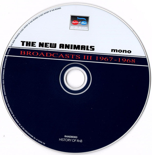 Eric Burdon & The Animals : Complete Broadcasts III - BBC Radio Sessions 1967-1968 (CD, Album, Mono)