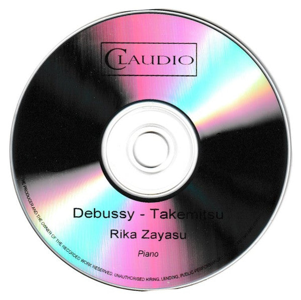 Rika Zayasu : Debussy • Takemitsu (CDr)
