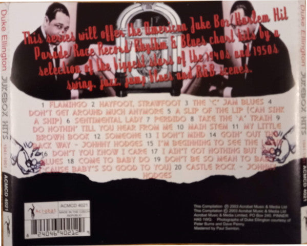 Duke Ellington : Jukebox Hits 1941 - 1951 (CD)
