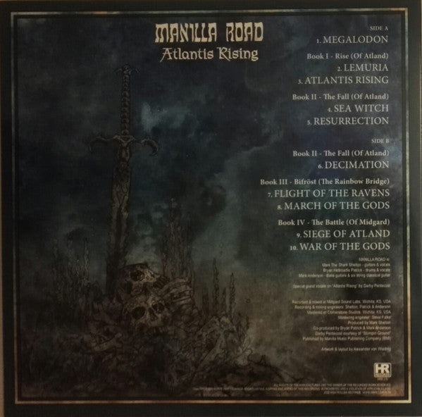 Manilla Road : Atlantis Rising (LP, Album, Ltd, RE, RP, Blu)