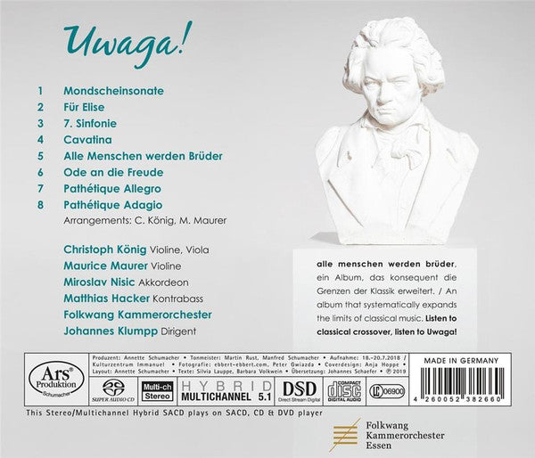 Das Folkwang-Kammerorchester, Johannes Klumpp : Uwaga! – Alle Menschen Werden Brüder (SACD, Hybrid, Multichannel, Album)