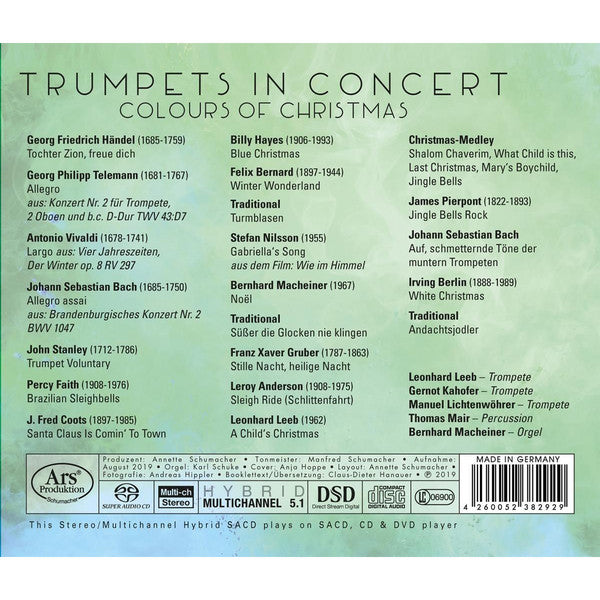 Trumpets In Concert : Colours Of Christmas (SACD, Hybrid, Multichannel, Album)