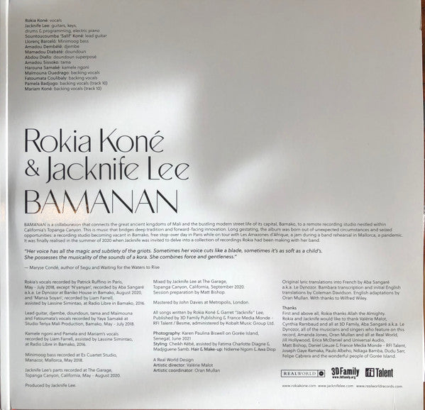 Rokia Koné & Jacknife Lee : Bamanan (LP, Album + LP, S/Sided + Album)