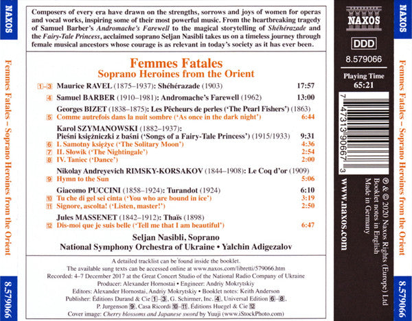 Seljan Nasibli, National Symphony Orchestra Of Ukraine, Yalchin Adigezalov : Femmes Fatales - Soprano Heroines From The Orient (CD, Album)