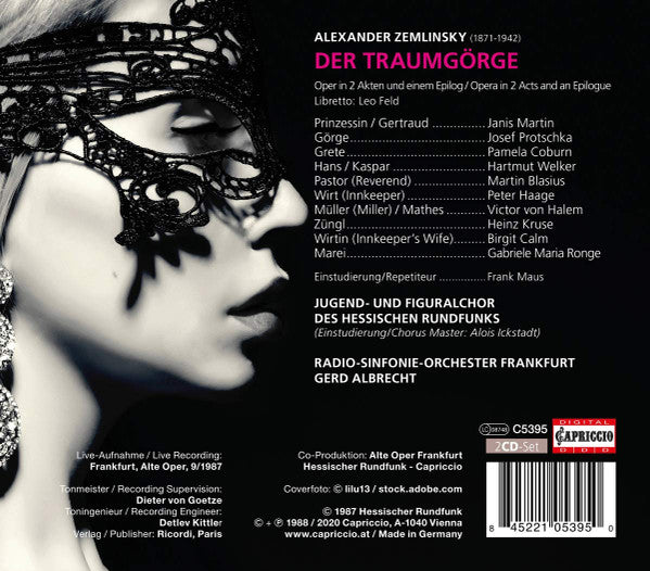 Alexander Von Zemlinsky - Josef Protschka · Pamela Coburn · Janis Martin · Hartmut Welker · Radio-Sinfonie-Orchester Frankfurt · Gerd Albrecht : Der Traumgörge (2xCD, Album, RE)